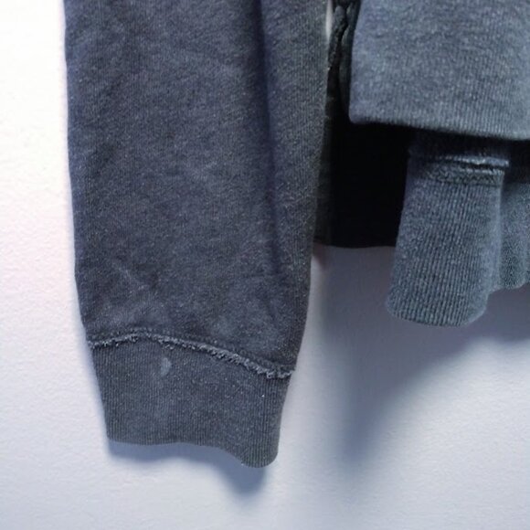 Abercrombie & Fitch Hoodie Size Medium Funnel Neck Navy Blue Soft Worn-in *SPOTS - Picture 12 of 15